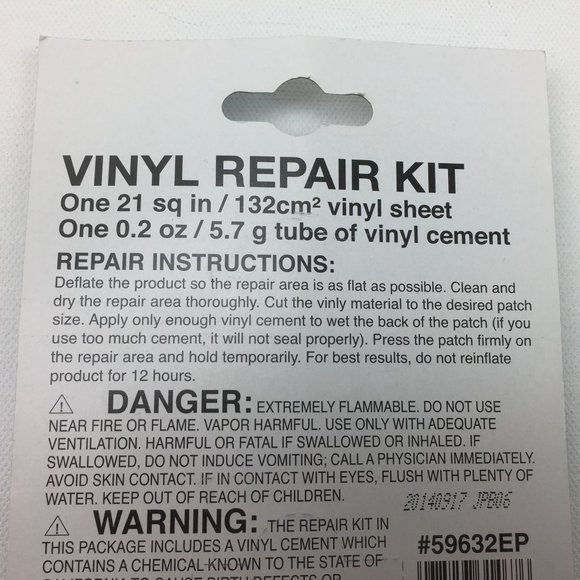 Intex Vinyl Repair Kit 21 Sq In Sheet .2 Oz Tube Vinyl Cement - Picture 5 of 6